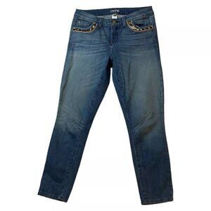 Cache Low Rise Skinny Leg Blue Jeans Womens Size 2